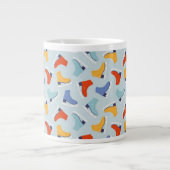 Kleurrijk Ice Schaats Winterpatroon Extra Grote Beker (Voorkant)