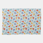 Kleurrijk Ice Schaats Winterpatroon Theedoek (Horizontaal)