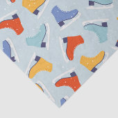 Kleurrijk Ice Schaats Winterpatroon Tissuepapier (Detail)