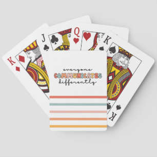 Kleurrijk Iedereen communiceert anders Pokerkaarten