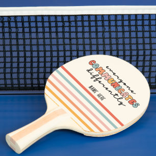 Kleurrijk Iedereen communiceert anders Tafeltennisbatje