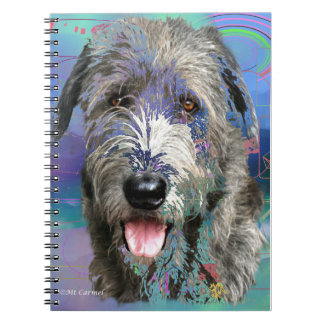 Kleurrijk Iers Wolfhound kunstwerk Notitieboek