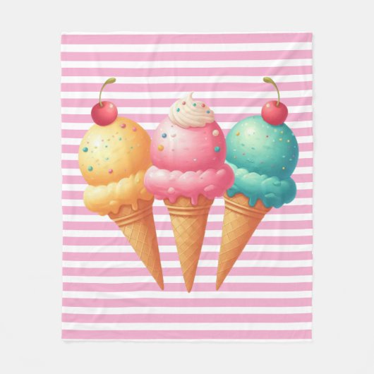 kleurrijk ijs fleece deken (Voorkant)