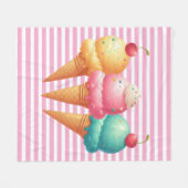 kleurrijk ijs fleece deken (Voorkant (Horizontaal))