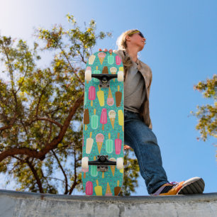 Kleurrijk IJspatroon Zomer Skateboard