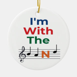 Kleurrijk ik ben met de Band Muzieknoten Music hum Keramisch Ornament