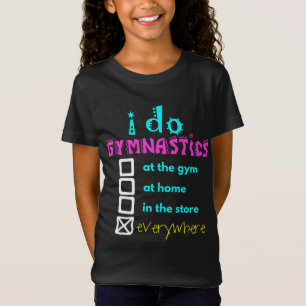 Kleurrijk - ik doe overal gymnastiek t-shirt