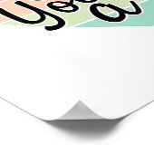  kleurrijk Ik mis je veel hart. Poster (Hoek)