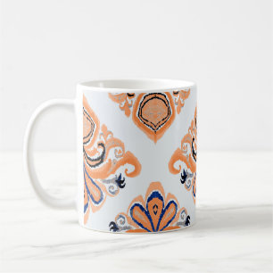 Kleurrijk ikatpatroon in  stijl. Elegant et Koffiemok
