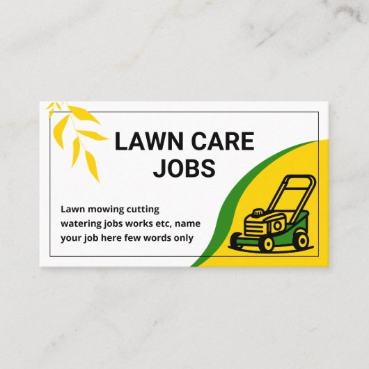 Kleurrijk & Informatief Grasverzorging irrigatiesy Visitekaartje (Voorkant)