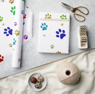 Kleurrijk Inpakpapier met Dierenpoten