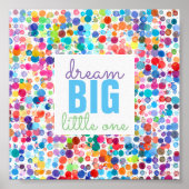 kleurrijk inspirerend citaat poster droomt groot (Voorkant)