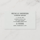 Kleurrijk interieur ontwerp visitekaartje (Achterkant)