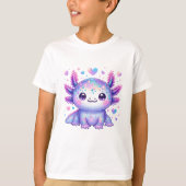 kleurrijk iriserend axolotl onderwaterdier t-shirt (Voorkant)