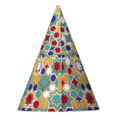 Kleurrijk Islamitisch Mozaïek Naadloos Patroon Feesthoedjes (Achterkant)