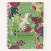 Kleurrijk Japans zijdepatroon Notitieboek (Voorkant)
