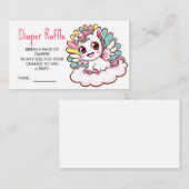 Kleurrijk Joyful Unicorn Baby shower Informatiekaartje (Voorkant / Achterkant)