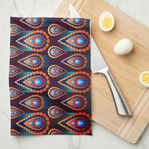 Kleurrijk juweel paisley motief theedoek