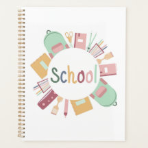 Kleurrijk kader van schoolobjecten