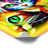 Kleurrijk kat en kitten Patroon. Bestel nu Poster (Hoek)