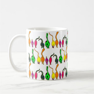 Kleurrijk kattenpeuterpatroon koffiemok