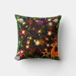 Kleurrijk Kerst & Nieuwjaar Sierkussen