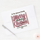 Kleurrijk Kerst sticker voor feesten (Envelop)