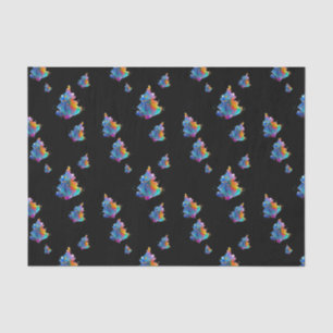 Kleurrijk kerstboomfeestje — uniek meisje tissuepapier