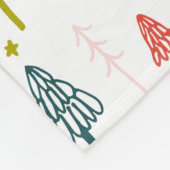 Kleurrijk kerstboompatroon fleece deken (Hoek)