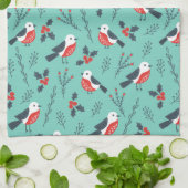 Kleurrijk kerstfeest- en winterpatroon theedoek (Gevouwen)