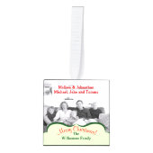 Kleurrijk kerstlamppatroon op maat kubus ornament (Voorkant)