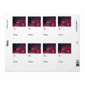 Kleurrijk kerstlicht Label (Full Sheet)