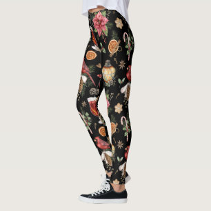 Kleurrijk kerstpatroon leggings