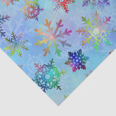 kleurrijk kerstpatroon met snowflakes tissuepapier (Detail)