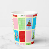 Kleurrijk kerstpatroon papieren bekers (Links)