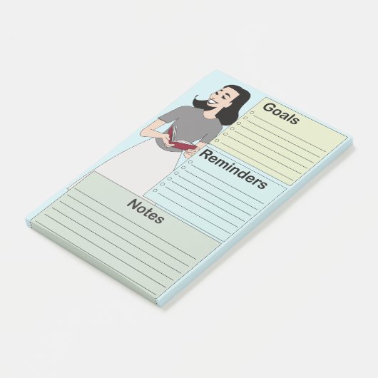 Kleurrijk Kind om lijst uit te voeren Post-it® Notes (Schuin)