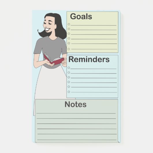 Kleurrijk Kind om lijst uit te voeren Post-it® Notes (Voorkant)