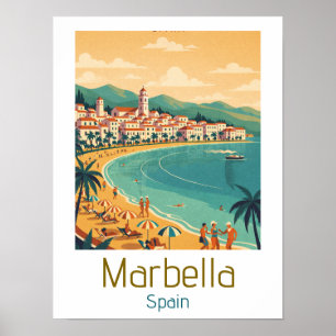 Kleurrijk Klassiek Marbella Spanje Reis Elegante K Poster