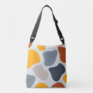 Kleurrijk, koel, trendy, modern organisch geometri crossbody tas