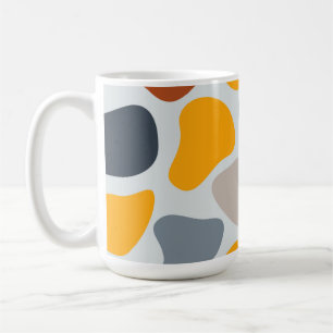 Kleurrijk, koel, trendy, modern organisch geometri koffiemok
