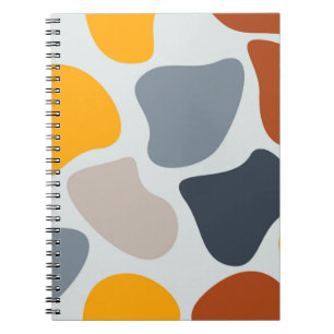 Kleurrijk, koel, trendy, modern organisch geometri notitieboek