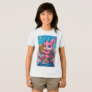 Kleurrijk Konijn Power T-Shirt voor Kinderen
