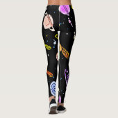 Kleurrijk kosmisch hemels pracht patroon leggings (Achterkant)