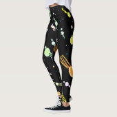 Kleurrijk kosmisch hemels pracht patroon leggings (Links)