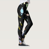 Kleurrijk kosmisch hemels pracht patroon leggings (Rechts)