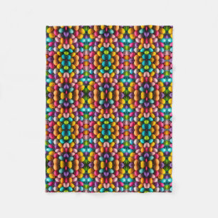 Kleurrijk kralenraster geometrische fleece deken