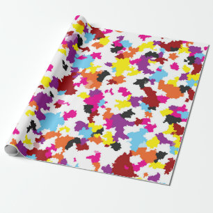 Kleurrijk Kristallijn Onregelmatig Abstract Patroo Cadeaupapier