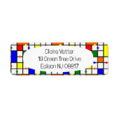 Kleurrijk kruiswoord etiket (Voorkant)