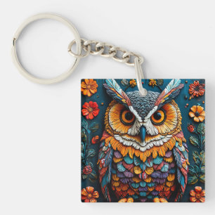 Kleurrijk Kunstwerk Met Ingewikkelde Details Van E Sleutelhanger