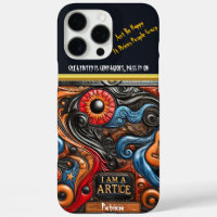 Kleurrijk Kunstwerk met Opvallende Oogdetail